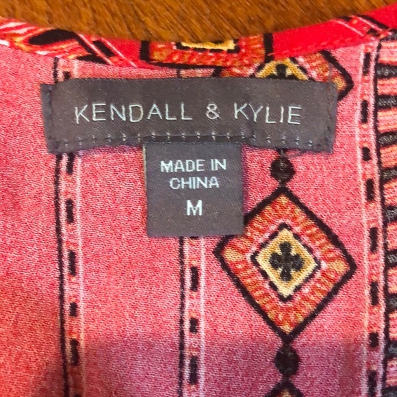 Kendall & Kylie Tribal Fit & Flare Mini Dress Medium - Picture 5 of 7